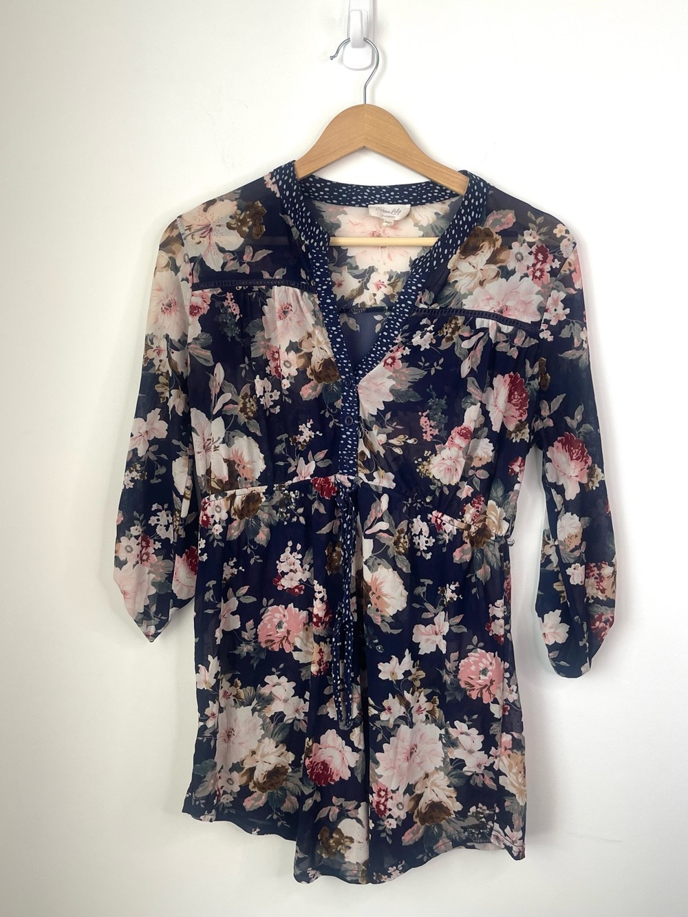 Sheer Maternity v neck Blouse from Siren Lily size medium